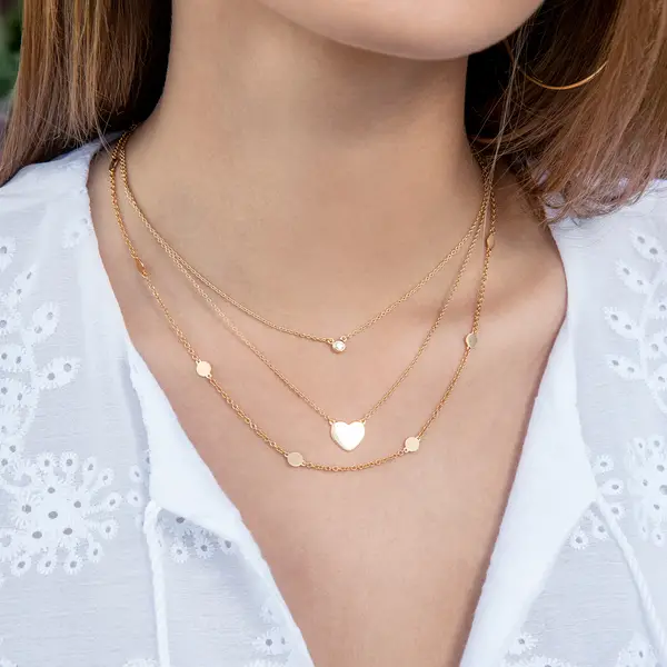 Leaf Jewelry Halskette Plättchen, kurz, Silber Rabatte dieses Monats
