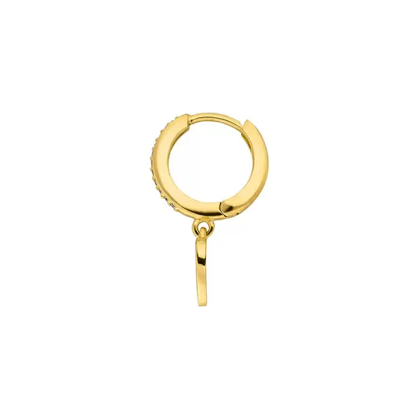 Leaf Jewelry Single Creole HEART/Zirkonia, 18 K Gelbgold vergoldet 2025