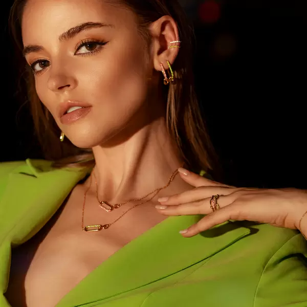 Leaf Jewelry Silber Earcuff, Gelbgold, Neon Twist Fabrik Onlineshop