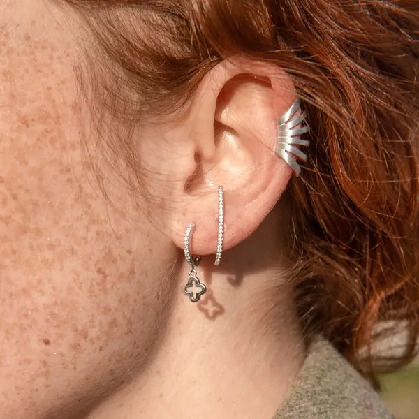Leaf Jewelry Earcuff Rock, 18 K Rosegold vergoldet Flash Sale