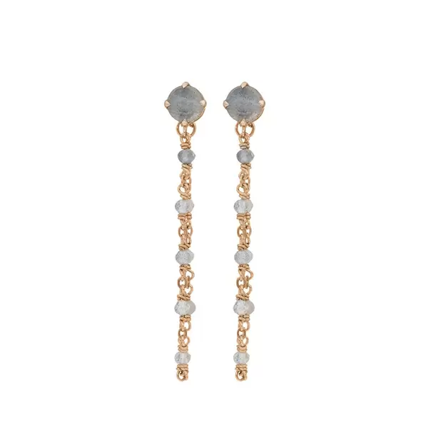 Leaf Jewelry Ohrhänger Flying Gem, Labradorit, 18 K Rosegold vergoldet Preisnachlass