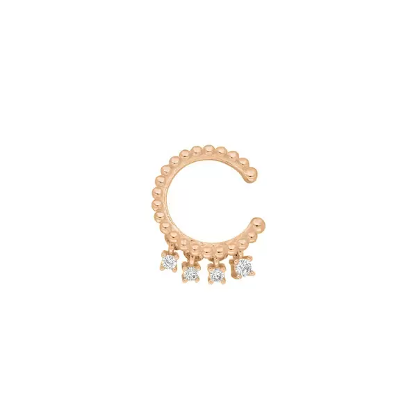 Leaf Jewelry Earcuff Fancy, 18 K Rosegold vergoldet Heißer Verkauf
