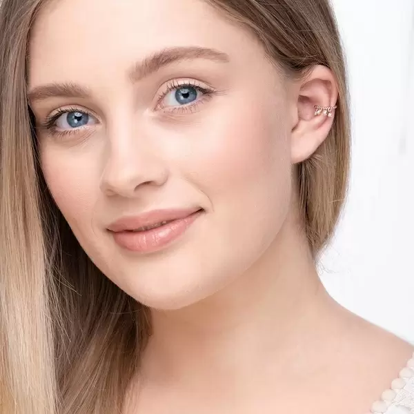 Leaf Jewelry Earcuff Fancy, 18 K Rosegold vergoldet Heißer Verkauf