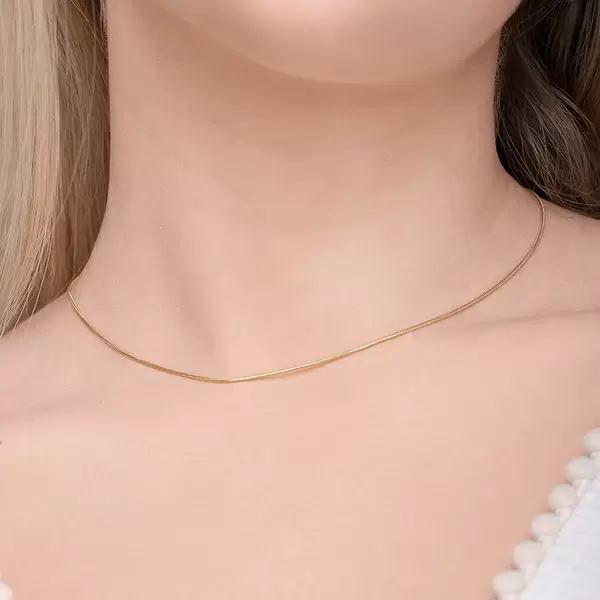 Leaf Jewelry Choker Snake, 43 cm, 18 K Gelbgold vergoldet Nur für heute