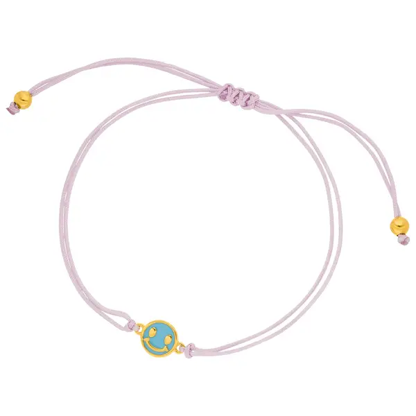Leaf Jewelry Glücksarmband "Happy" EMOJI, 18 K Gelbgold vergoldet Sonderangebot der Fabrik