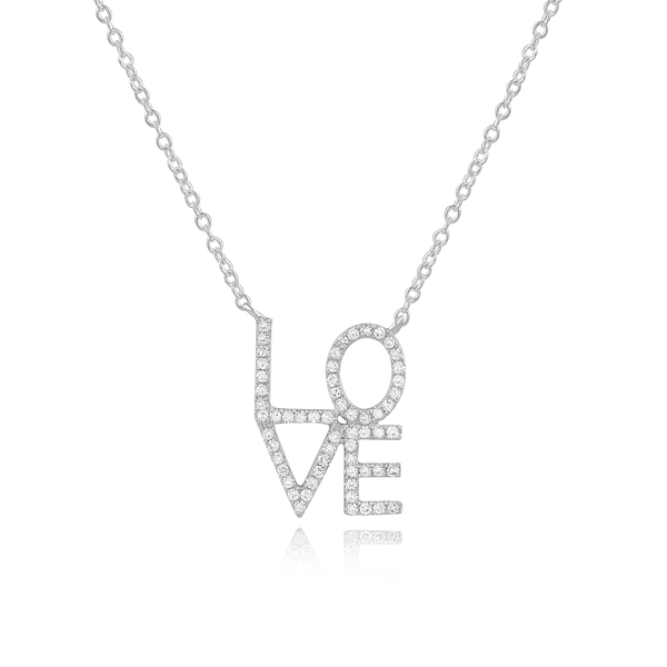 Leaf Jewelry Halskette Love mit Diamanten, 18 K Weissgold Angebote