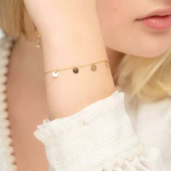 Leaf Jewelry Armkette Platelet, 14 K Gelbgold Günstiger Verkauf