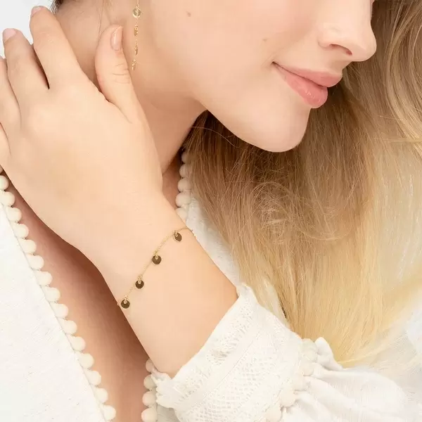Leaf Jewelry Armkette Platelet, 14 K Gelbgold Günstiger Verkauf