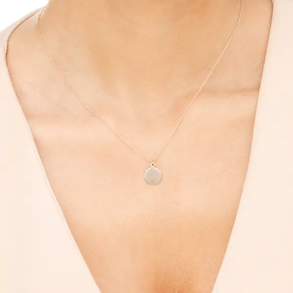 Leaf Jewelry Halskette Plate, 14 K Rosegold Fabrikpreis
