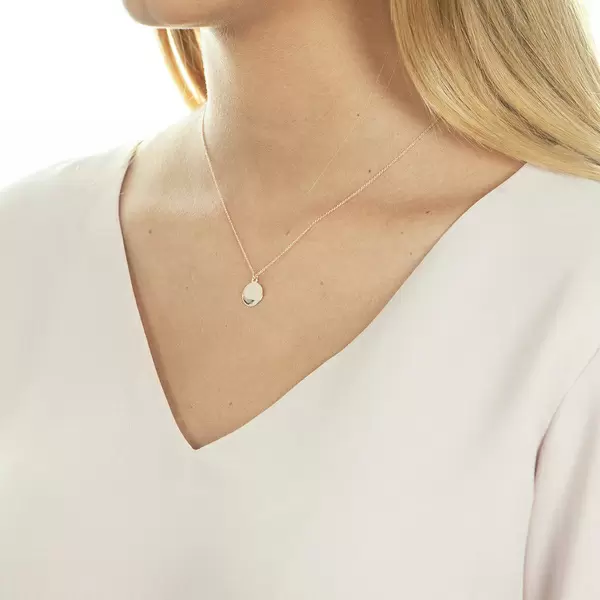 Leaf Jewelry Halskette Plate, 14 K Rosegold Fabrikpreis