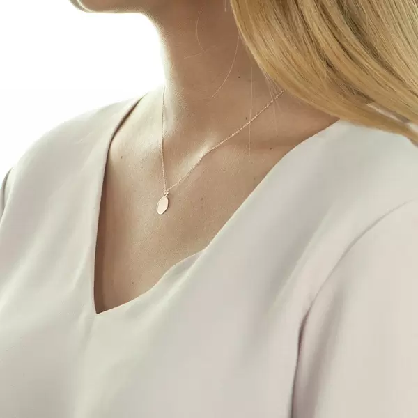 Leaf Jewelry Halskette Plate, 14 K Rosegold Fabrikpreis