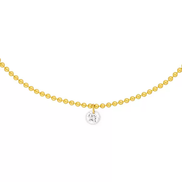 Leaf Jewelry Armkette Pure Ball Chain, Diamant, 14 K Gelbgold Versandkostenfrei