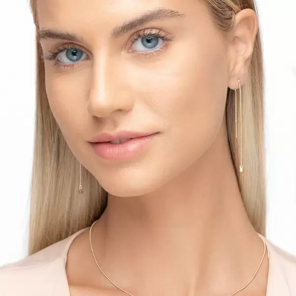 Leaf Jewelry Ohrringe "my first diamond", ball chain, 14 K Gelbgold Online Shopping