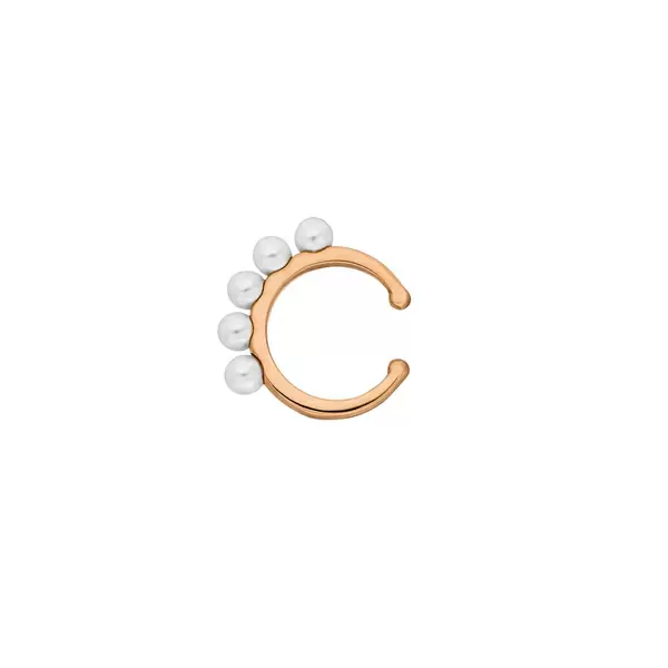 Leaf Jewelry Earcuff Little Pearls, 18 K Rosegold vergoldet Tägliche Deals