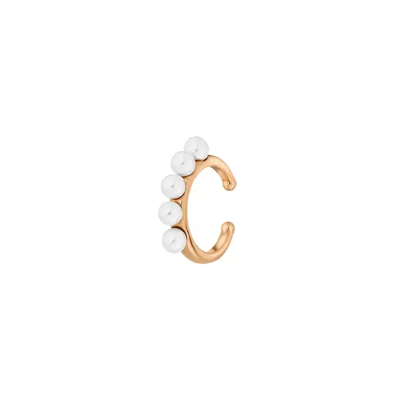 Leaf Jewelry Earcuff Little Pearls, 18 K Rosegold vergoldet Tägliche Deals