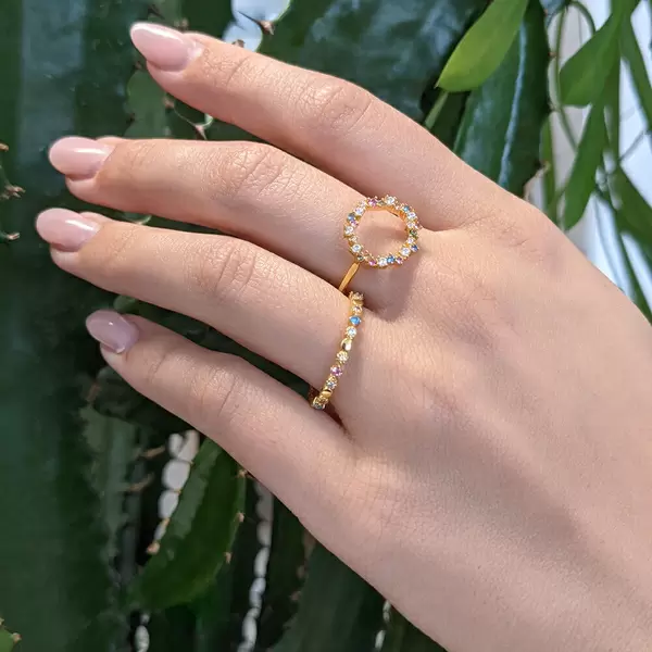 Leaf Jewelry Ring CANDY, 18 K Rosegold vergoldet, Gr.52 Begrenzte Freigabe