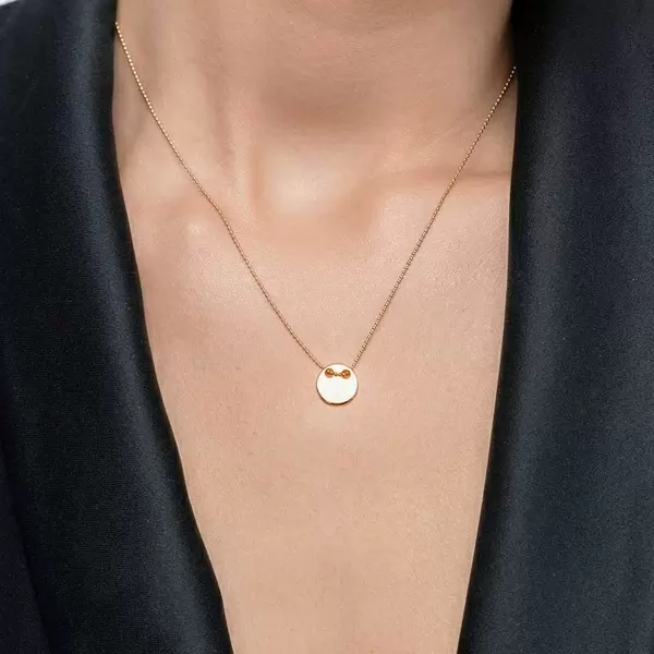 Leaf Jewelry Halskette Plate, 14 K Gelbgold Verkauf