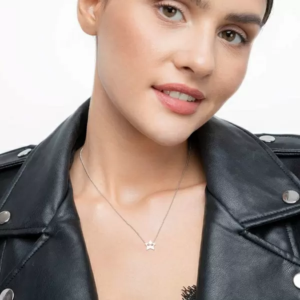 Leaf Jewelry Halskette Star, 14 K Weißgold Hotsell