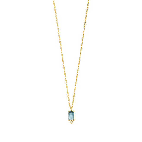 Leaf Jewelry Halskette London Blue Topas, 14K Gelbgold Black Friday