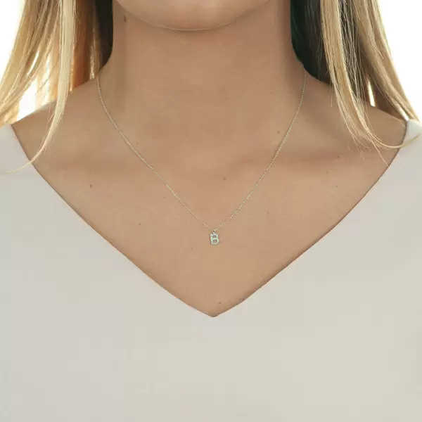 Leaf Jewelry Halskette Letter "B", 14 K Weißgold mit Diamanten Große Rabatte