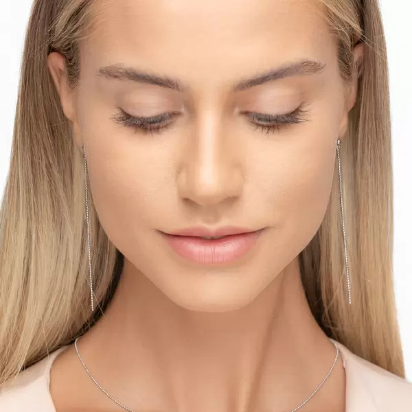 Leaf Jewelry Ohrringe Ball Chain, 14 K Weißgold JETZT KAUFEN