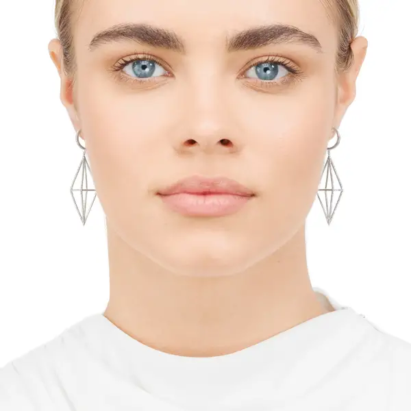 Leaf Jewelry Ohrringe Trapez mit Diamanten, 18 K Rosegold Bis zu 65% Rabatt