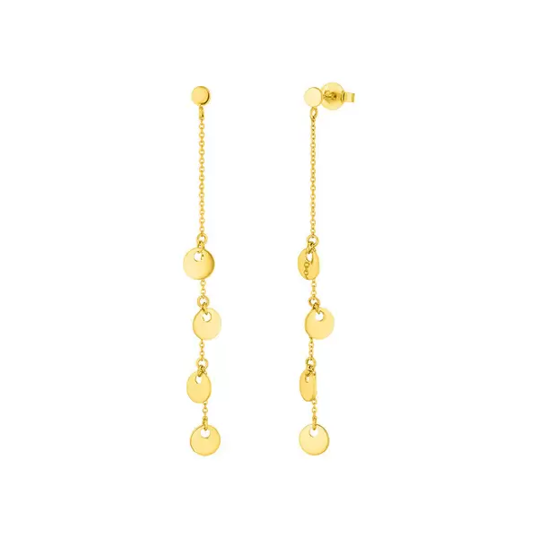 Leaf Jewelry Ohrringe Platelet Kette, 14 K Gelbgold Black Friday Preise