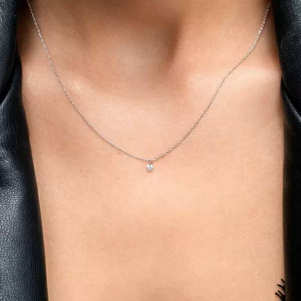 Leaf Jewelry Halskette Pure Diamant, 18 K Weißgold Online