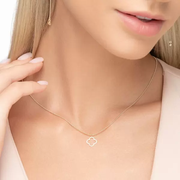 Leaf Jewelry Halskette GENTLE CLOVER, 14 K Gelbgold Blitzverkäufe