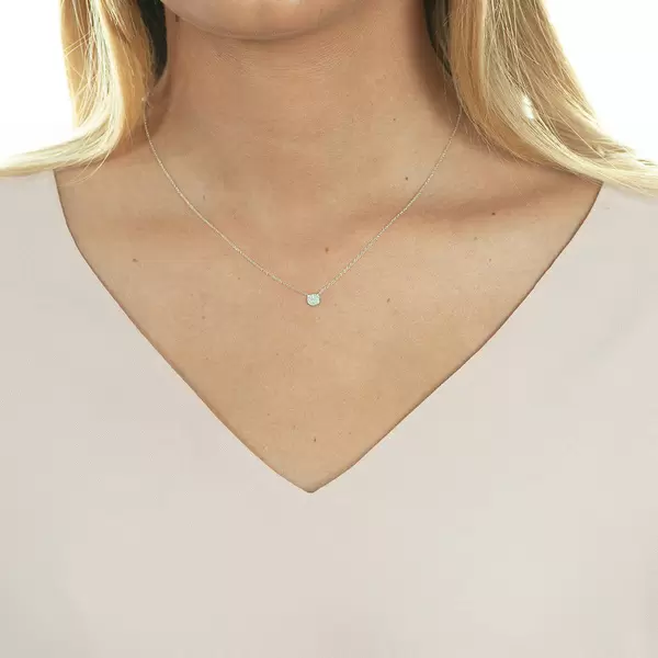 Leaf Jewelry Halskette Pavé mit Diamanten, 18 K Weissgold Fabrik Onlineshop