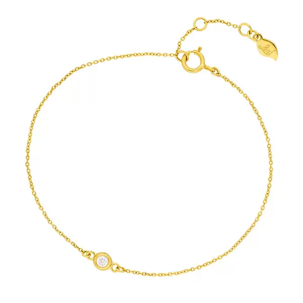 Leaf Jewelry Armkette "my first diamond", 14 K Gelbgold Preisnachlass