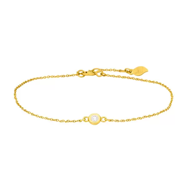Leaf Jewelry Armkette "my first diamond", 14 K Gelbgold Preisnachlass