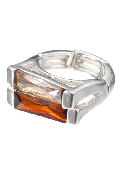 Leslii Ring silber mit länglichen Kristallen Im Verkauf
