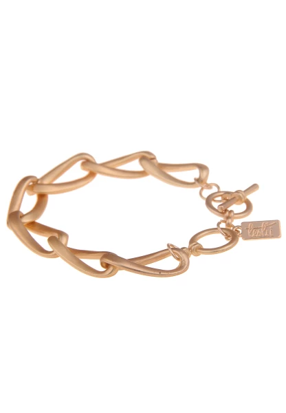 Leslii Armband Statement Glieder Matt Gold Blitzangebot
