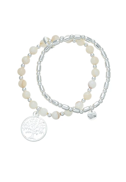 Leslii Armband Lebensbaum Kugeln Silber Zeitbegrenzte Promotion