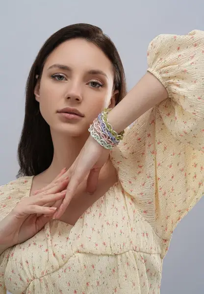 Leslii Stretch Glieder Armband Lila Black Friday Preise