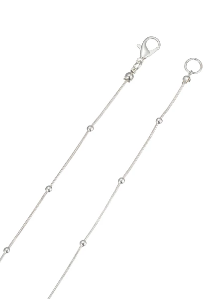 Leslii Lange Halskette Glasstein Silber Weiß Hotsell