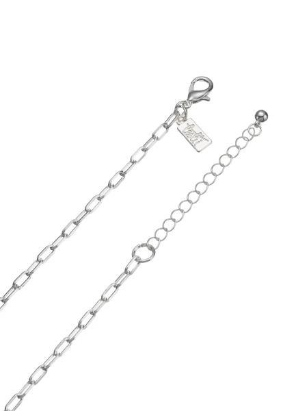 Leslii Lange Halskette Herz Glanz in Silber im Angebot