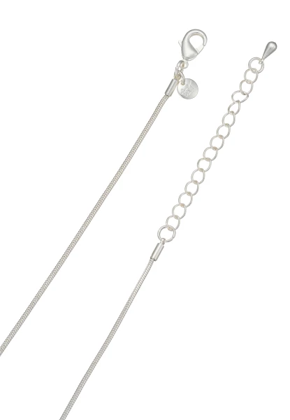 Leslii Lange Halskette Matt Oval Silber Schwarz Flash Sale