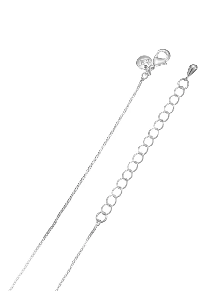 Leslii Lange Halskette Ringe Silber Weiß Begrenztes Angebot