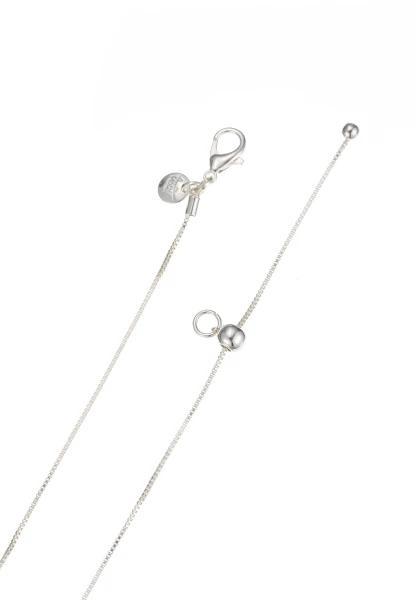 Leslii Kurze Kette Oval Stein Silber Khaki Top Angebot