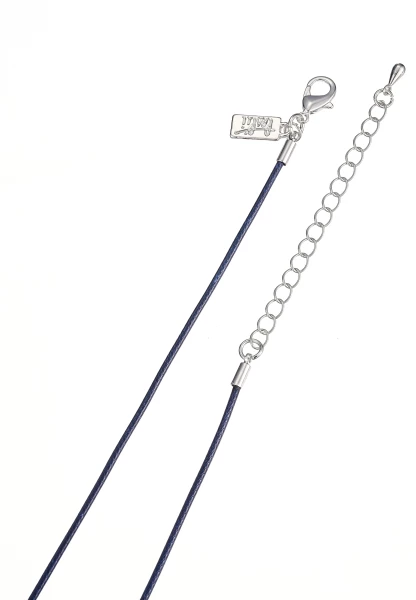 Leslii Lange Halskette Matt Oval in Blau Blitzangebot