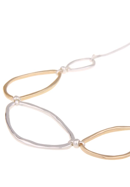 Leslii Kurze Halskette Bicolor Collier Silber Gold Tägliche Deals