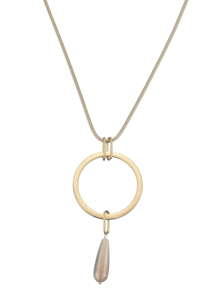 Leslii Lange Kette Ring Tropfen Edelstahl Gold Letzte 3 Tage