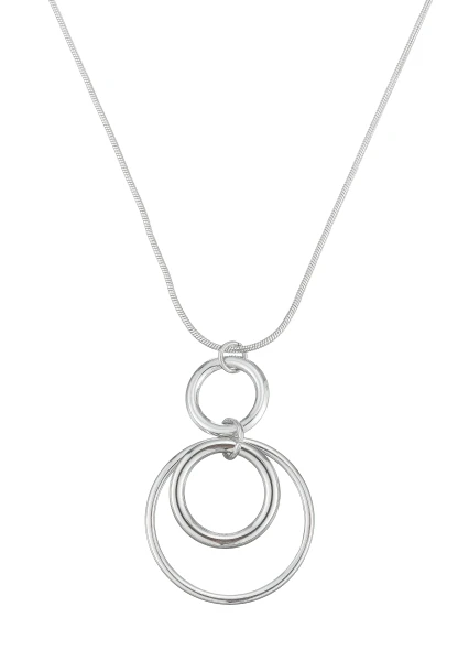 Leslii Lange Kette Ringe Edelstahl Silber Zeitbegrenzte Promotion