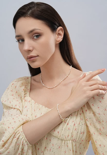Leslii kurze Halskette Stainless Pearls in Weiß Riesige Rabatte