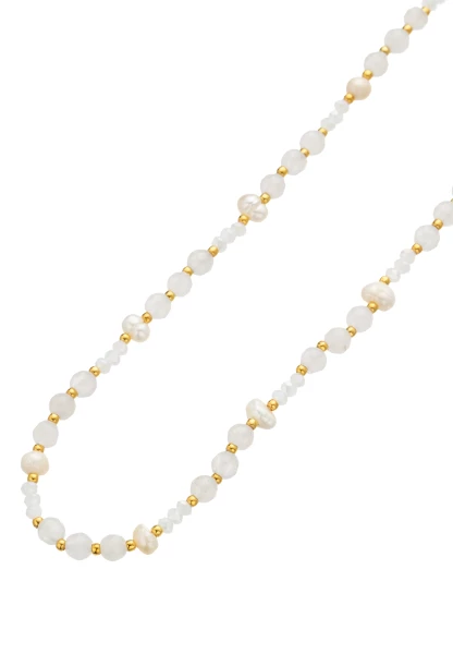 Leslii kurze Halskette Stainless Pearls in Weiß Riesige Rabatte