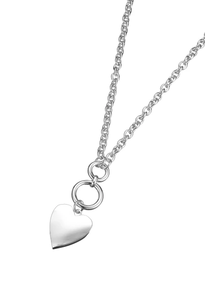 Leslii lange Halskette Heart Herz Silber Clearance-Verkauf