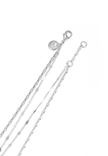 Leslii kurze Layering-Kette Recycled versilbert Begrenzt auf 3 Tage