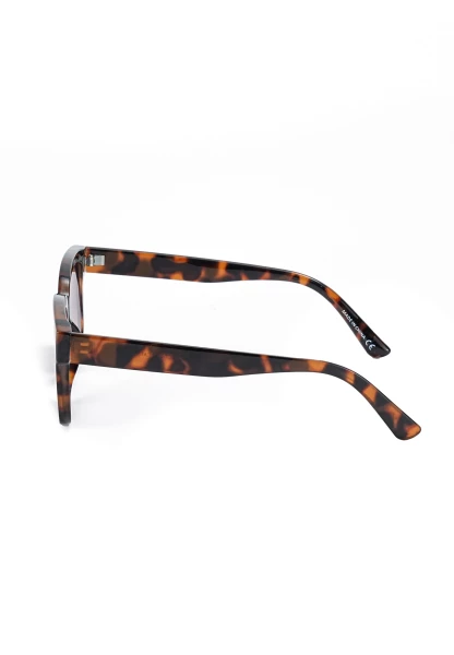 Leslii Sonnenbrille Damen Horn-Look braune Designerbrille Sunglasses Kunststoff Braun 2025